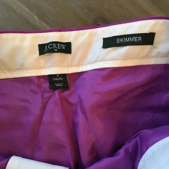 J. Crew city skimmer purple pant • 6 • NWOT - Picture 5 of 7
